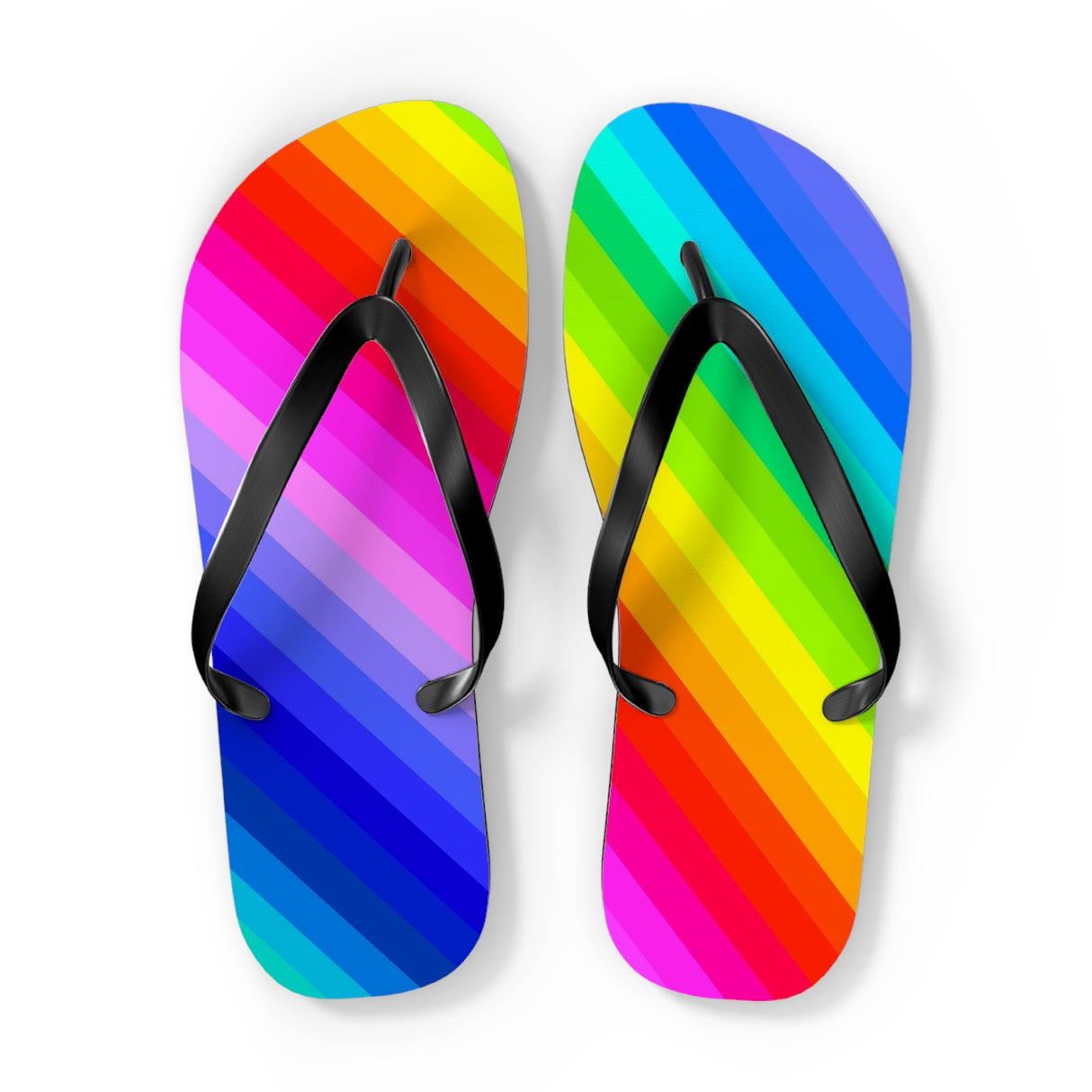 Rainbow Flip Flops