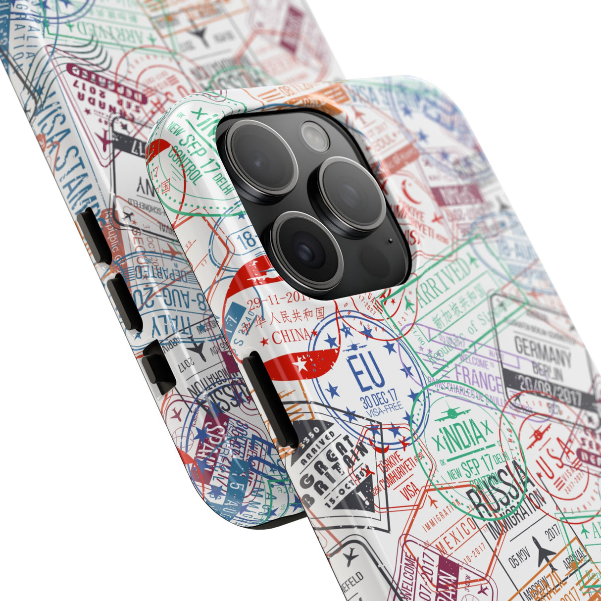 STUBBIE Phone Case for Apple iPhone - Travel Stamp Stubbie