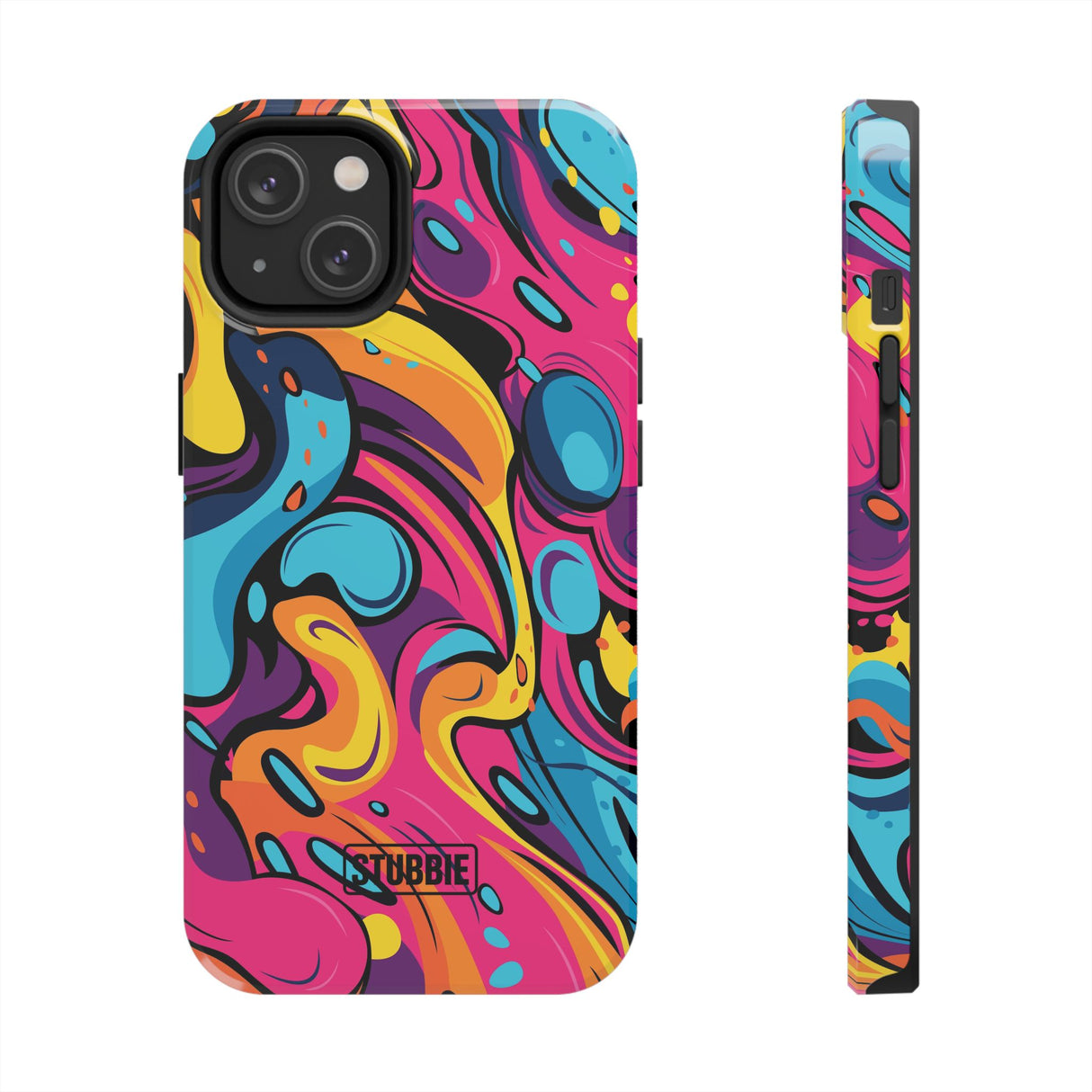 STUBBIE Phone Case for Apple iPhone - Messy Bright Paint Phone Case