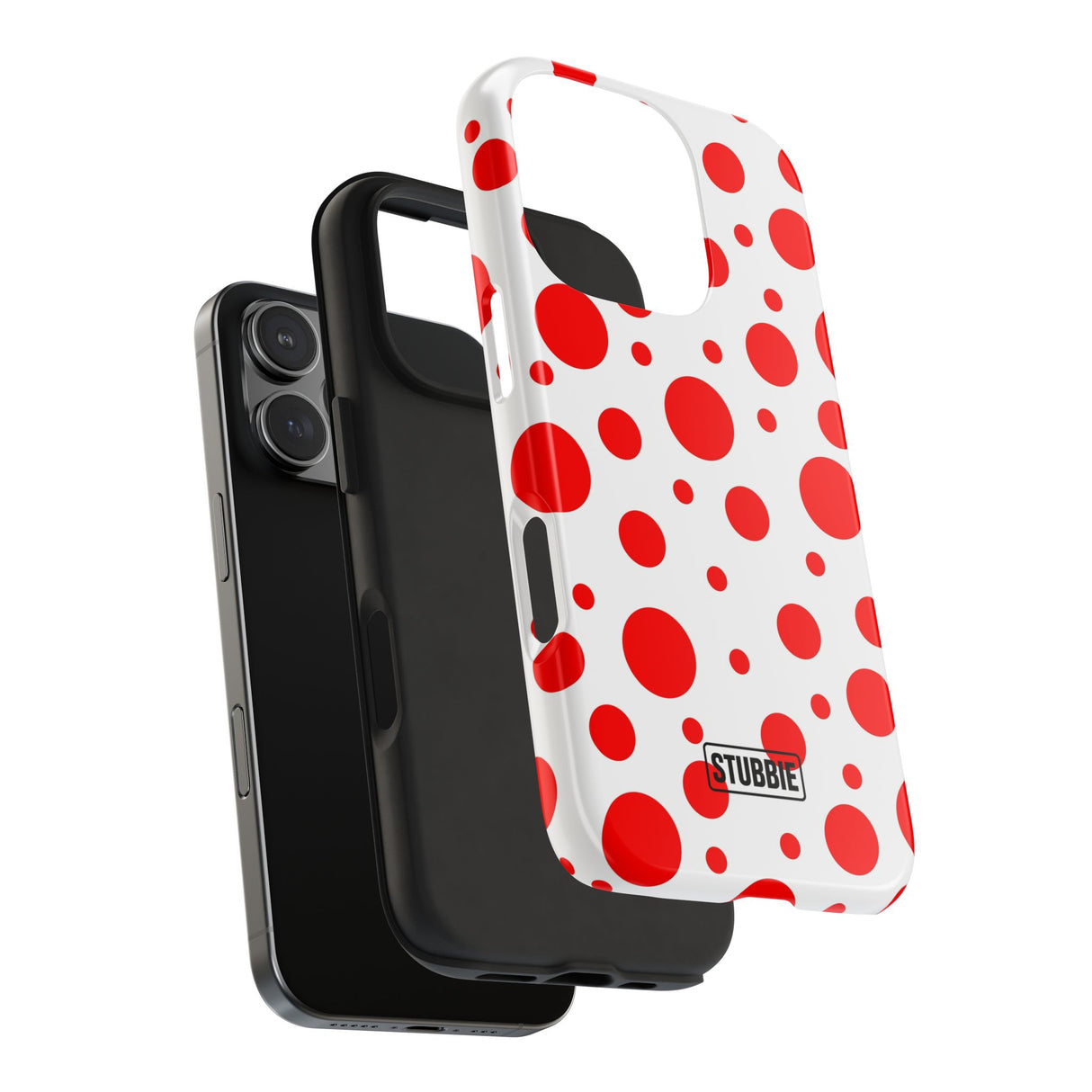 STUBBIE Phone Case for Apple iPhone - Red Polka Dot Phone Case