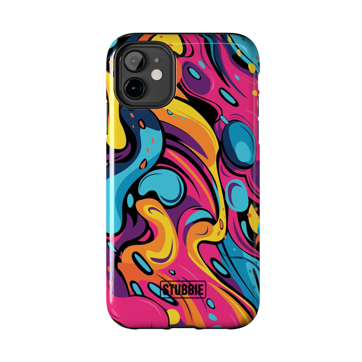 STUBBIE Phone Case for Apple iPhone - Messy Bright Paint Phone Case