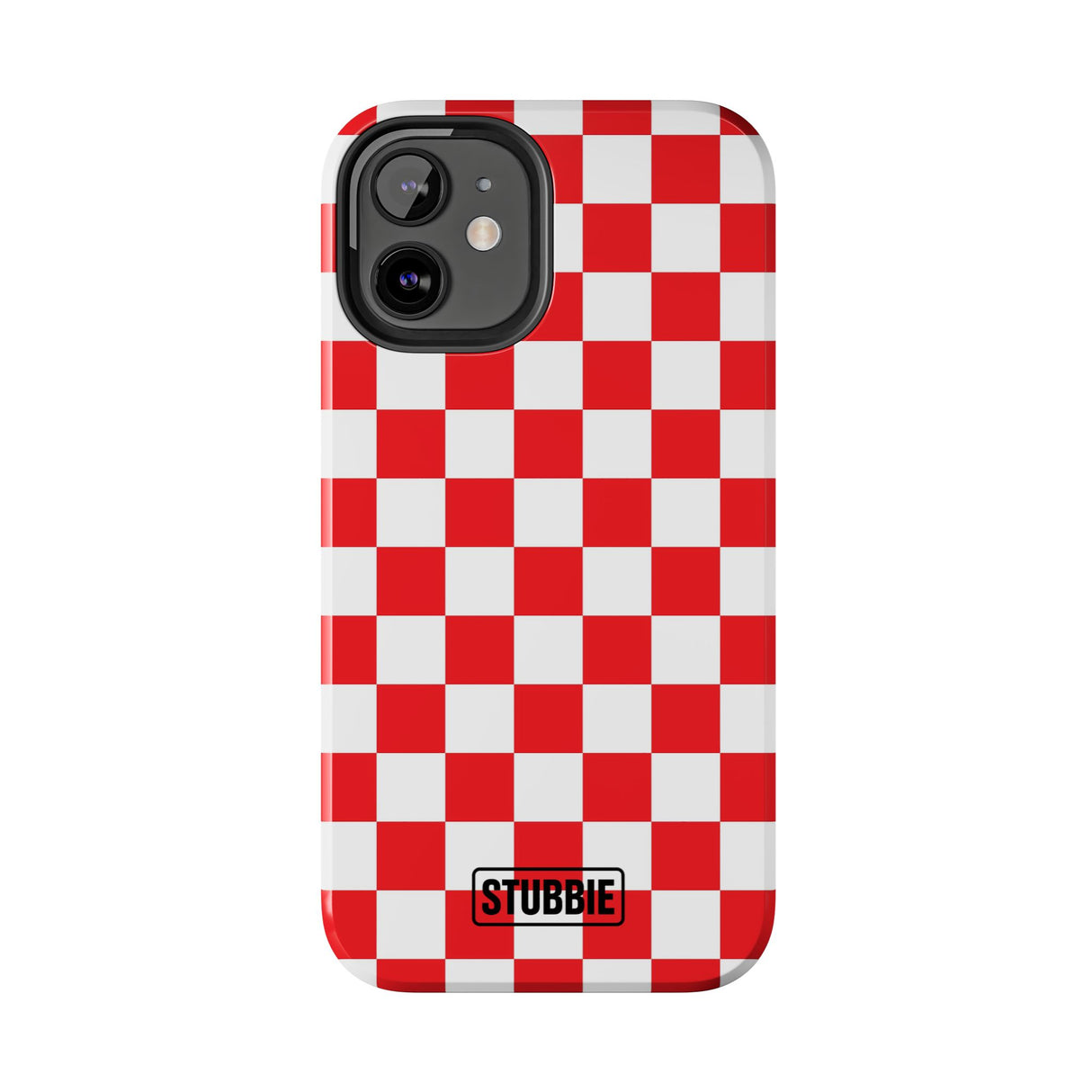 STUBBIE Phone Case for Apple iPhone - Red Checkered Phone Case