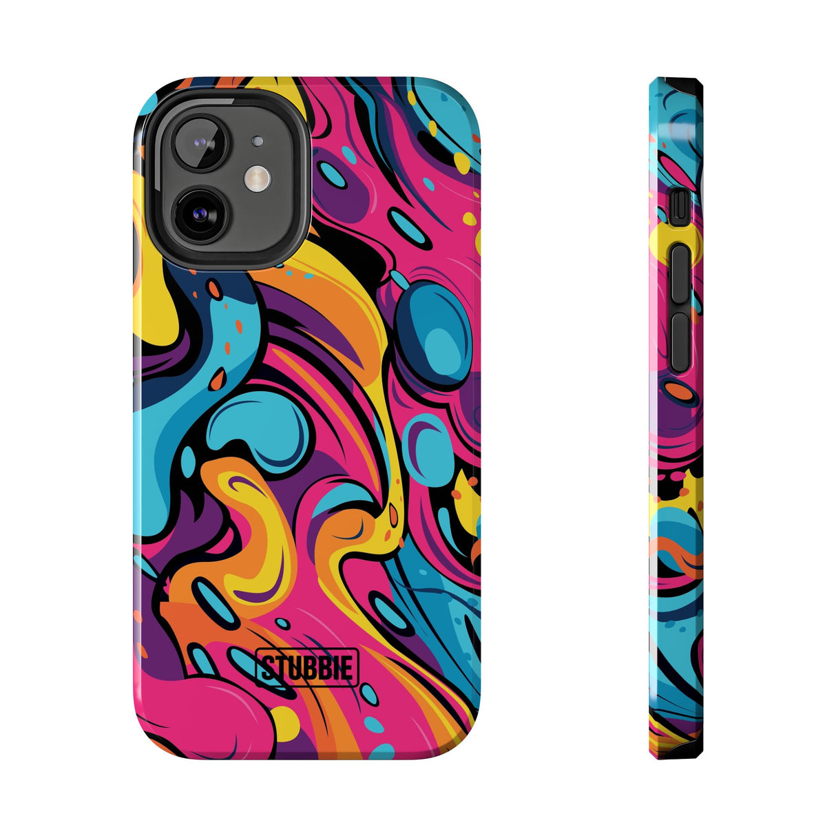 STUBBIE Phone Case for Apple iPhone - Messy Bright Paint Phone Case