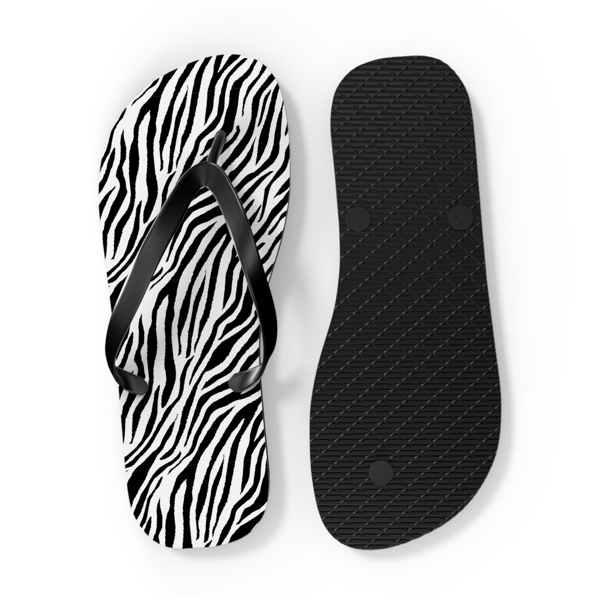 Zebra Flip Flops