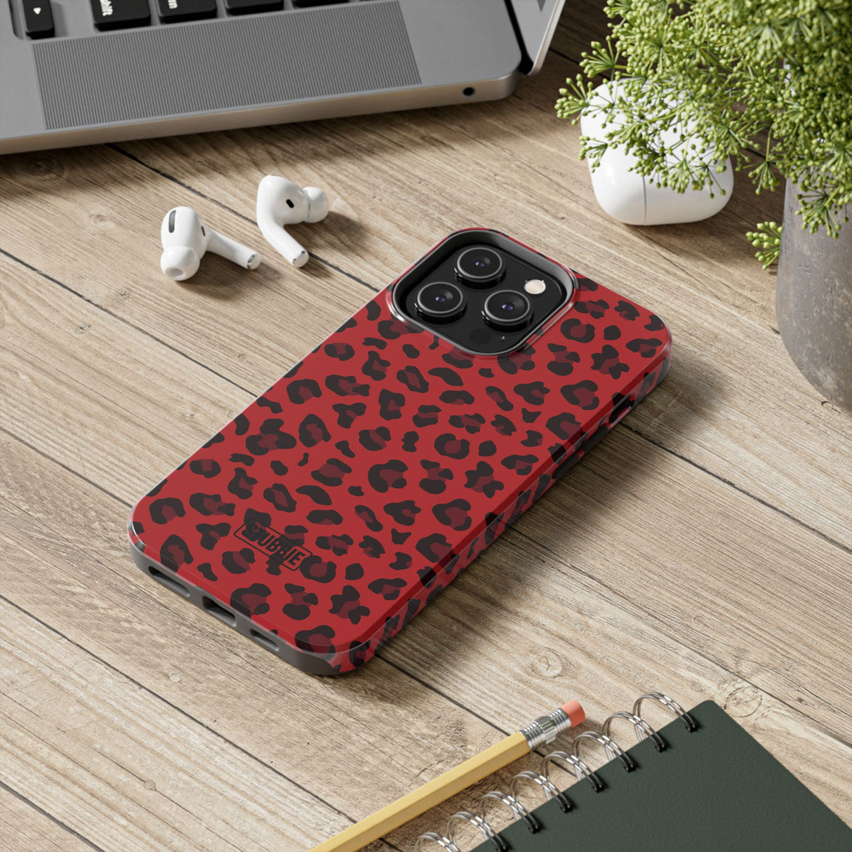 STUBBIE Phone Case for Apple iPhone - Red Leopard Phone Case