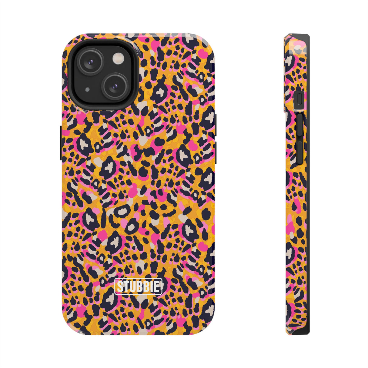 STUBBIE Phone Case for Apple iPhone - Pink Orange Leopard Phone Case