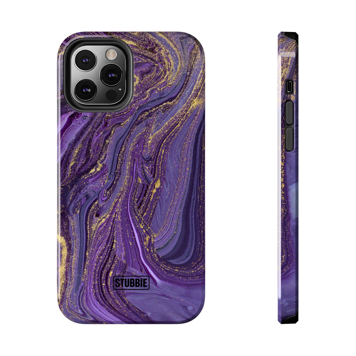 STUBBIE Phone Case for Apple iPhone - Purple Marble Phone Case