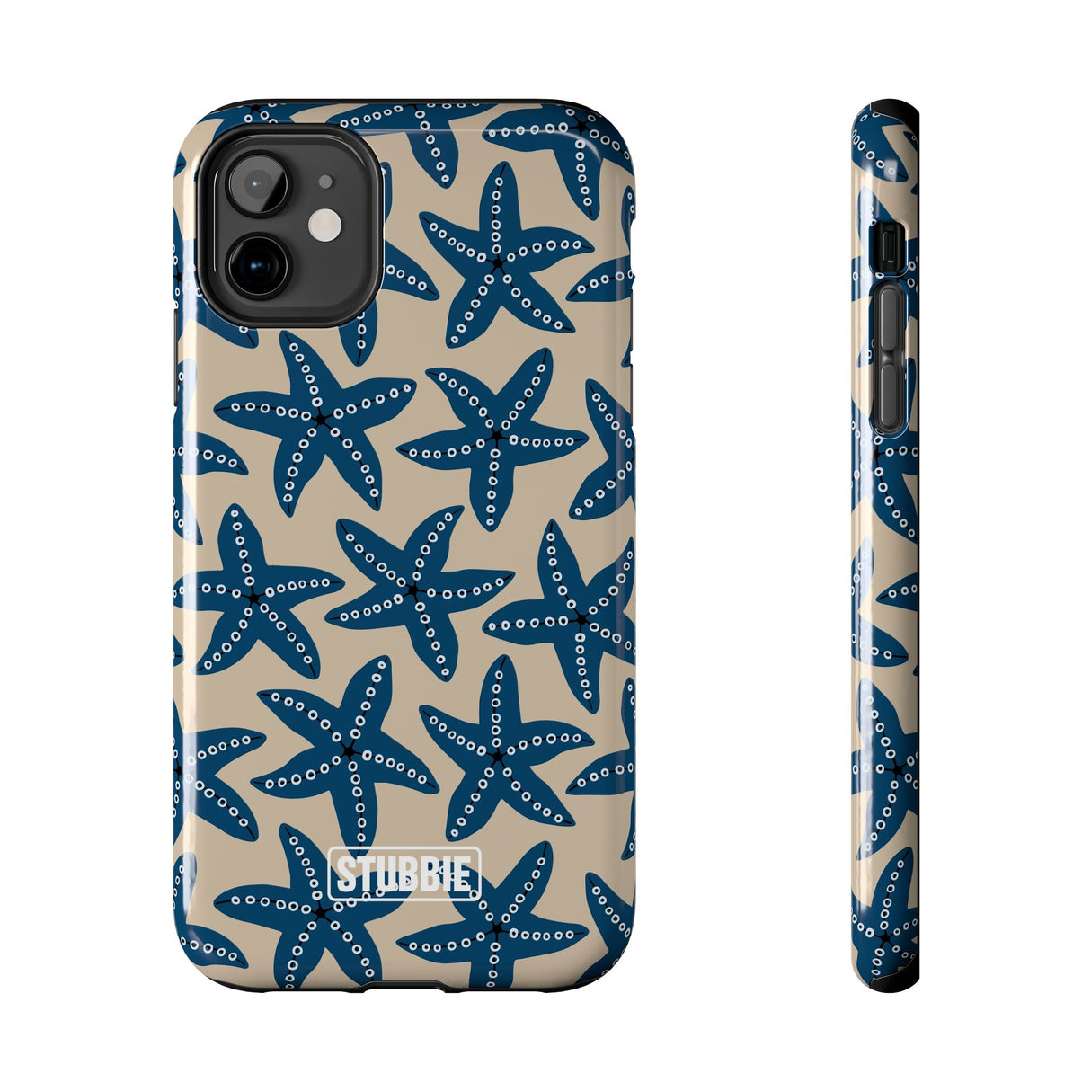 STUBBIE Phone Case for Apple iPhone - Blue Starfish Stubbie