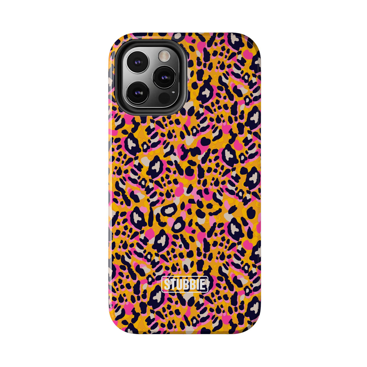 STUBBIE Phone Case for Apple iPhone - Pink Orange Leopard Phone Case