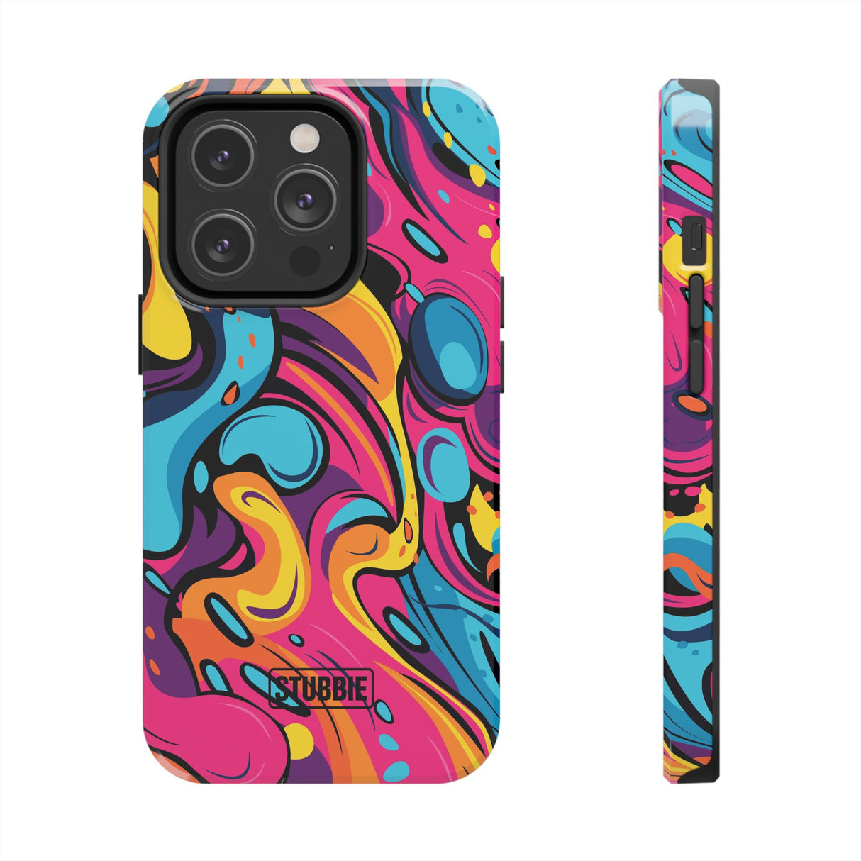STUBBIE Phone Case for Apple iPhone - Messy Bright Paint Phone Case