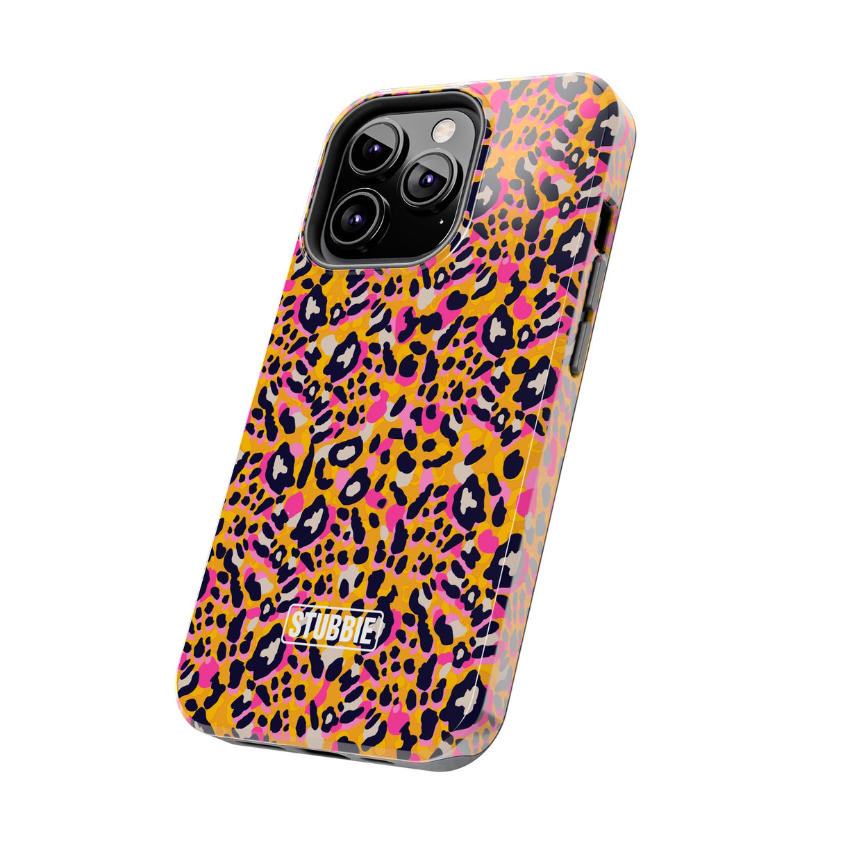 STUBBIE Phone Case for Apple iPhone - Pink Orange Leopard Phone Case