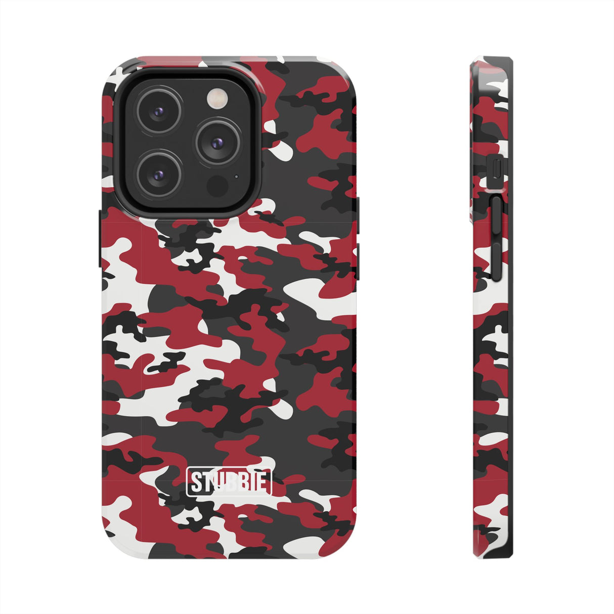 STUBBIE Phone Case for Apple iPhone - Red Camo Phone Case