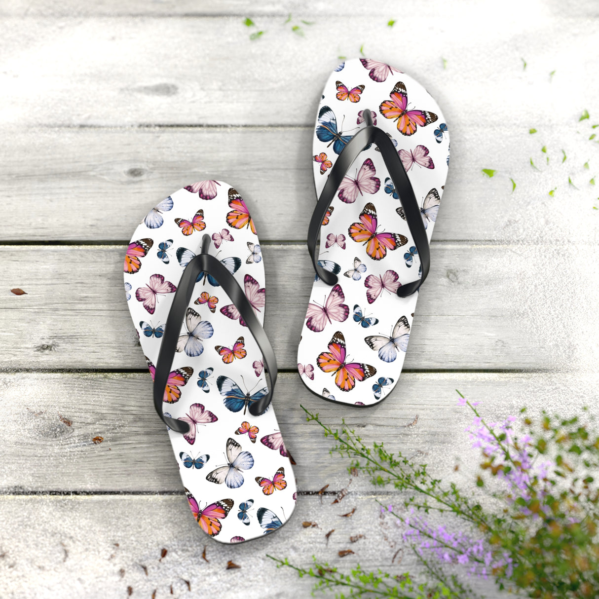 Butterfly Flip Flops