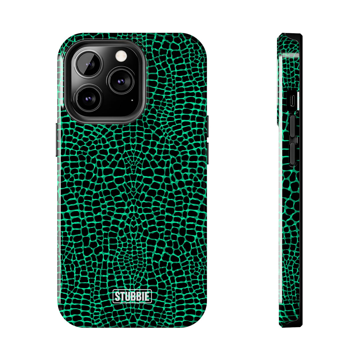 STUBBIE Phone Case for Apple iPhone - Green Croc Phone Case