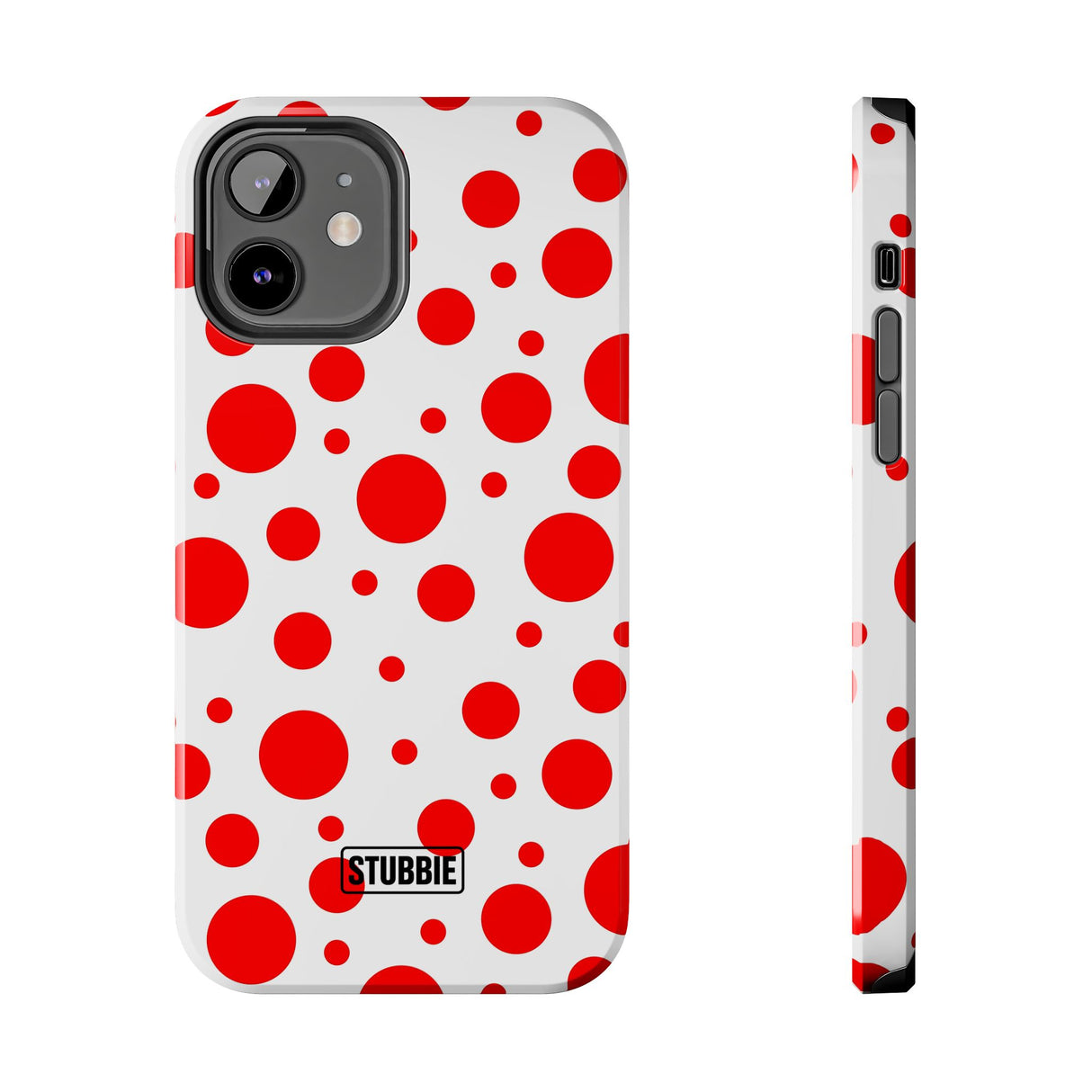 STUBBIE Phone Case for Apple iPhone - Red Polka Dot Phone Case