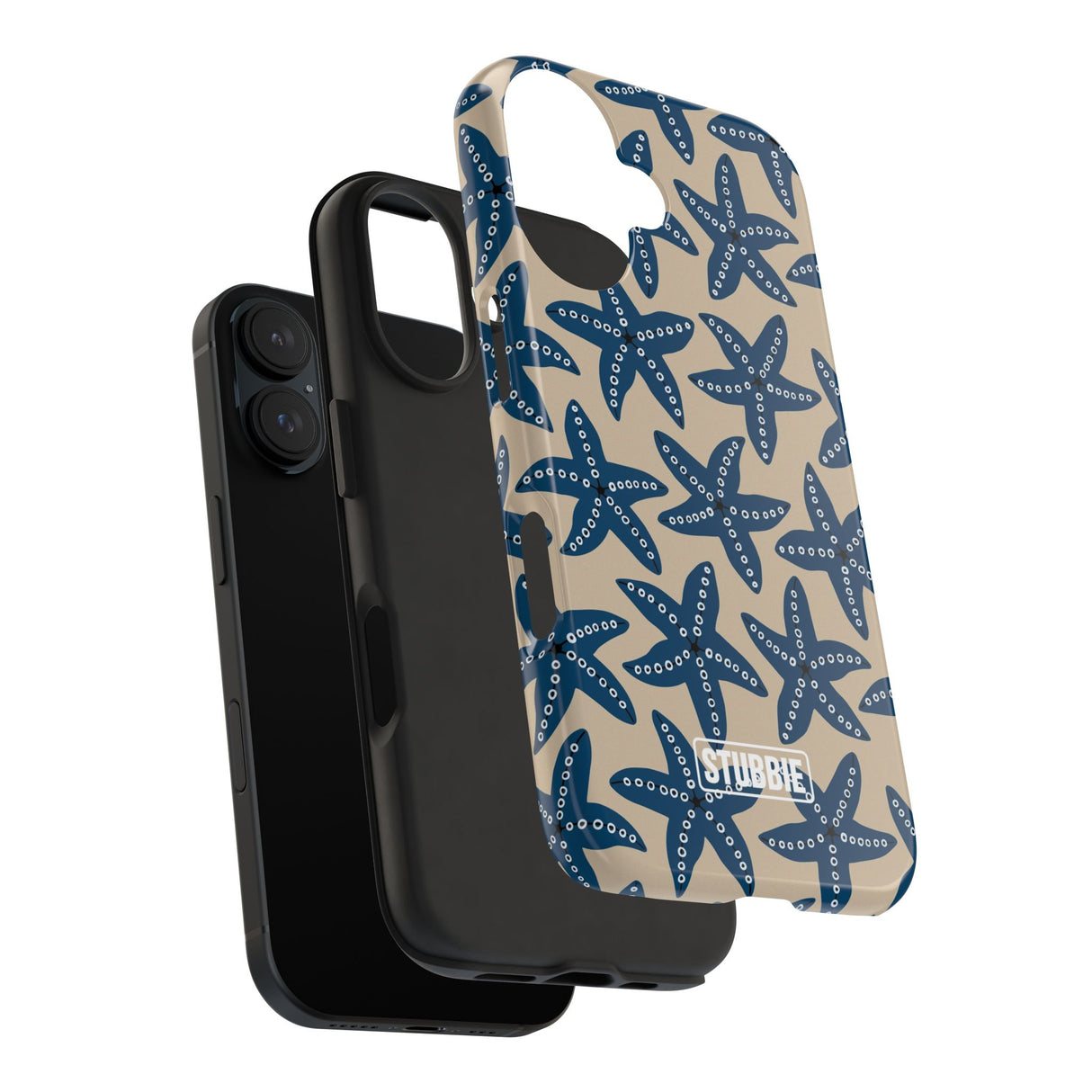 STUBBIE Phone Case for Apple iPhone - Blue Starfish Stubbie