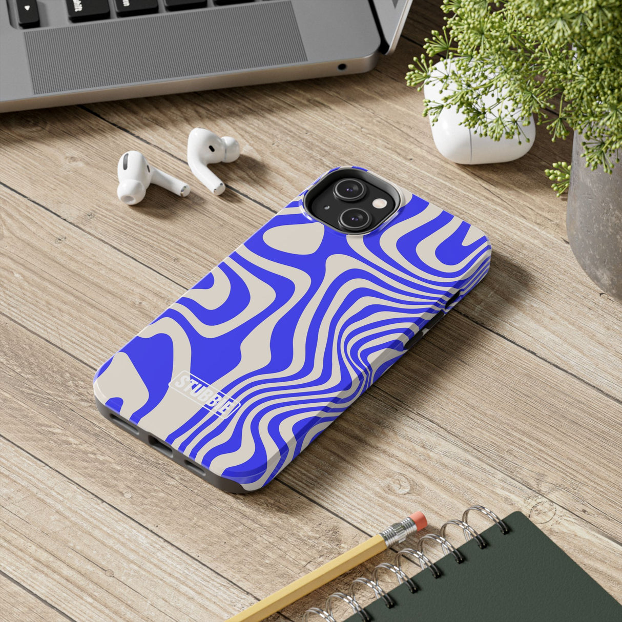STUBBIE Phone Case for Apple iPhone - Crazy Blue Phone Case