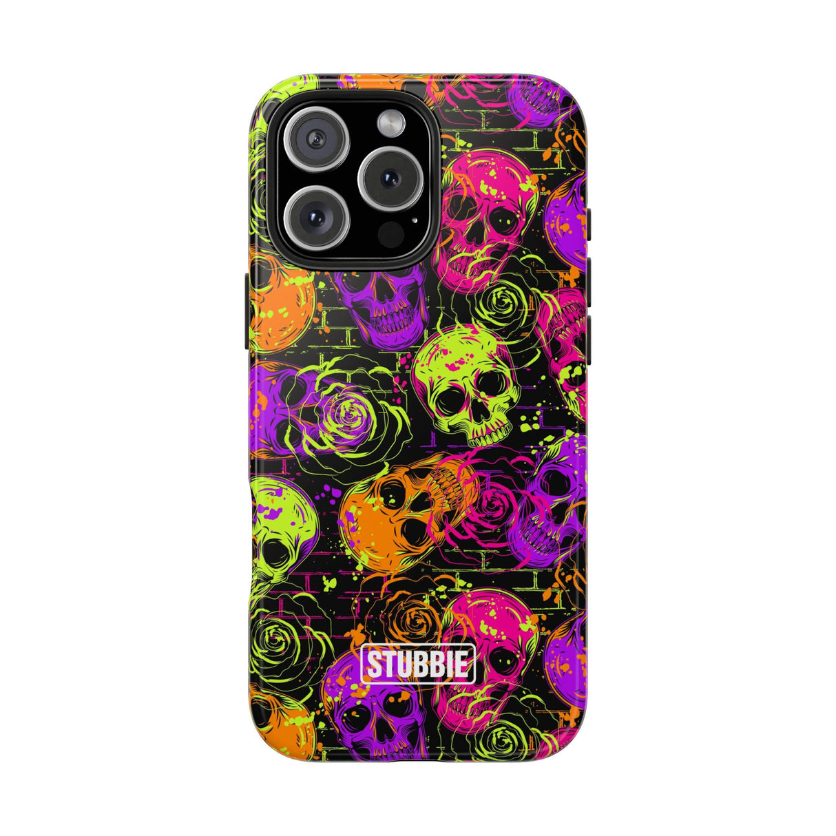 STUBBIE Phone Case for Apple iPhone - Neon Skulls Phone Case