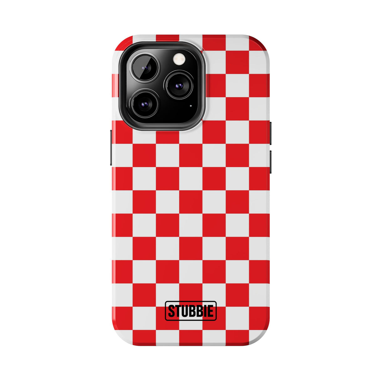 STUBBIE Phone Case for Apple iPhone - Red Checkered Phone Case
