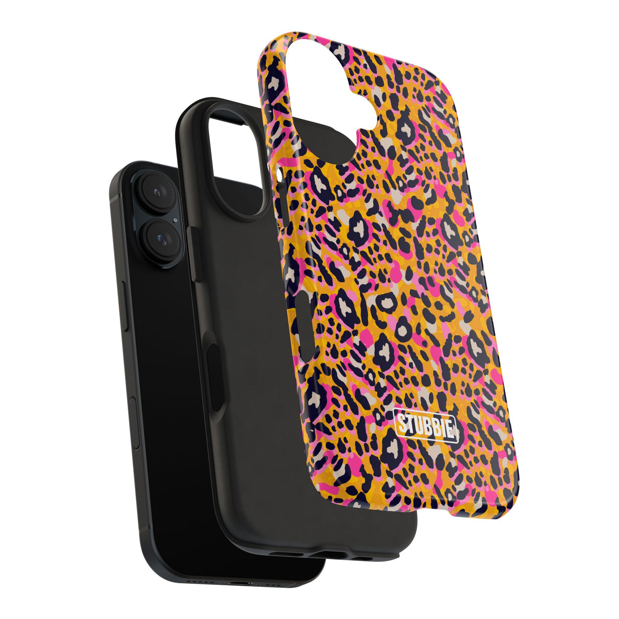 STUBBIE Phone Case for Apple iPhone - Pink Orange Leopard Phone Case