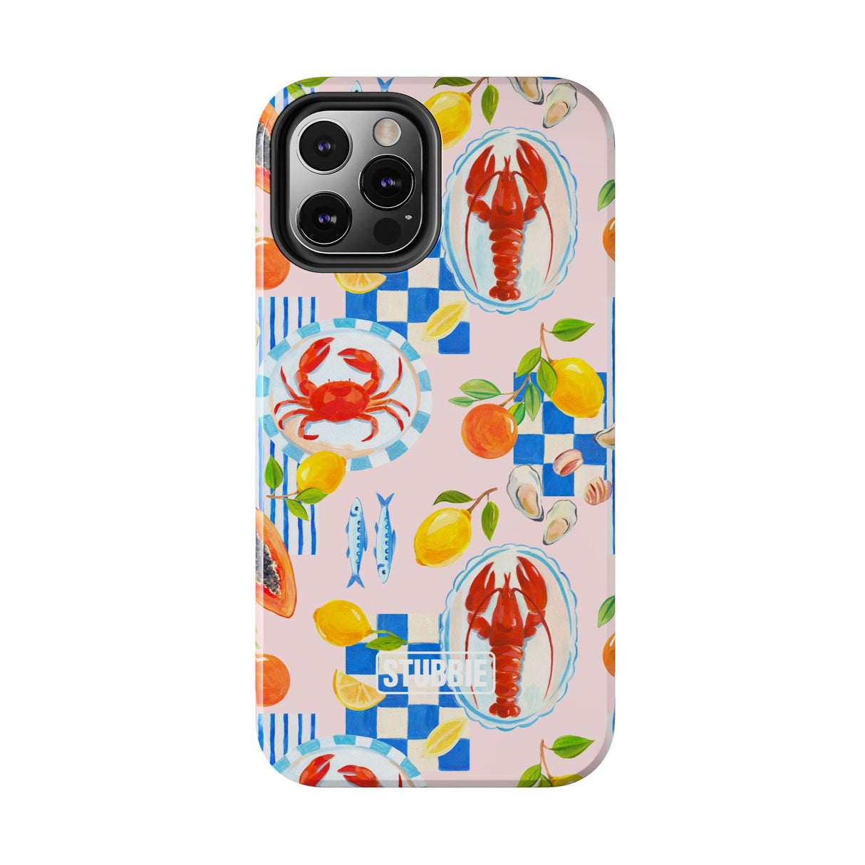 STUBBIE Phone Case for Apple iPhone - Italian Summer Seafood Stubbie