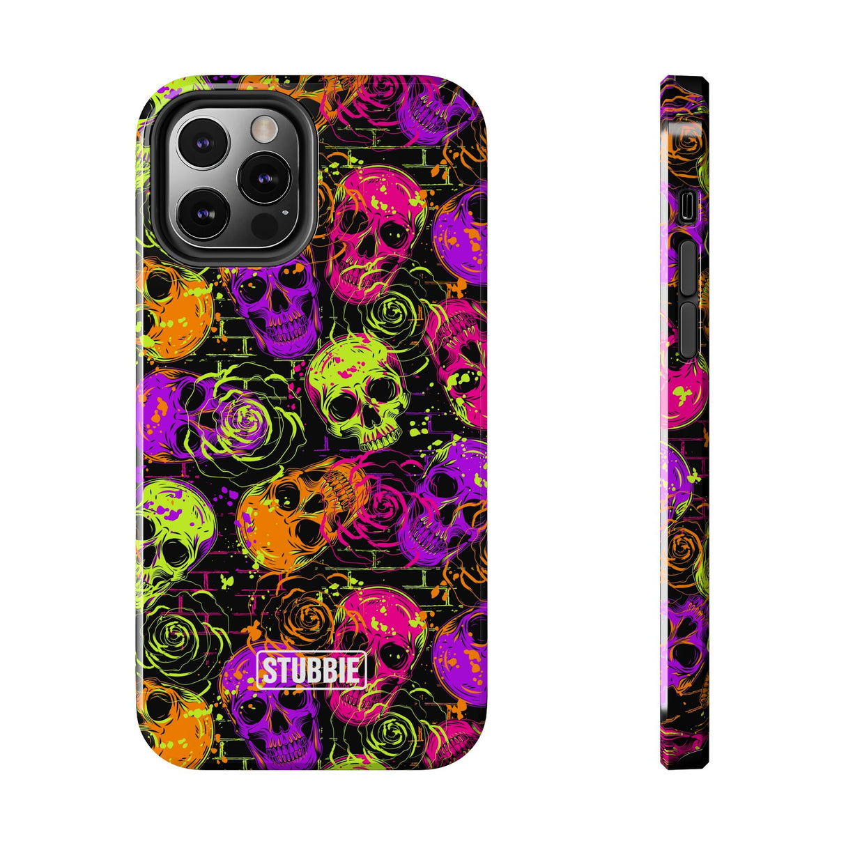 STUBBIE Phone Case for Apple iPhone - Neon Skulls Phone Case