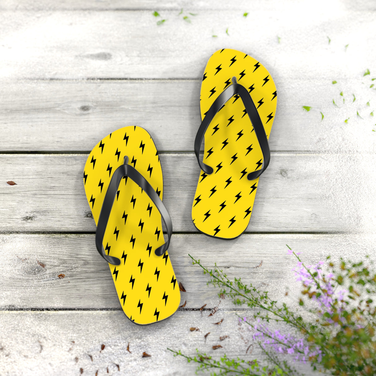 Lightning Bolt Flip Flops