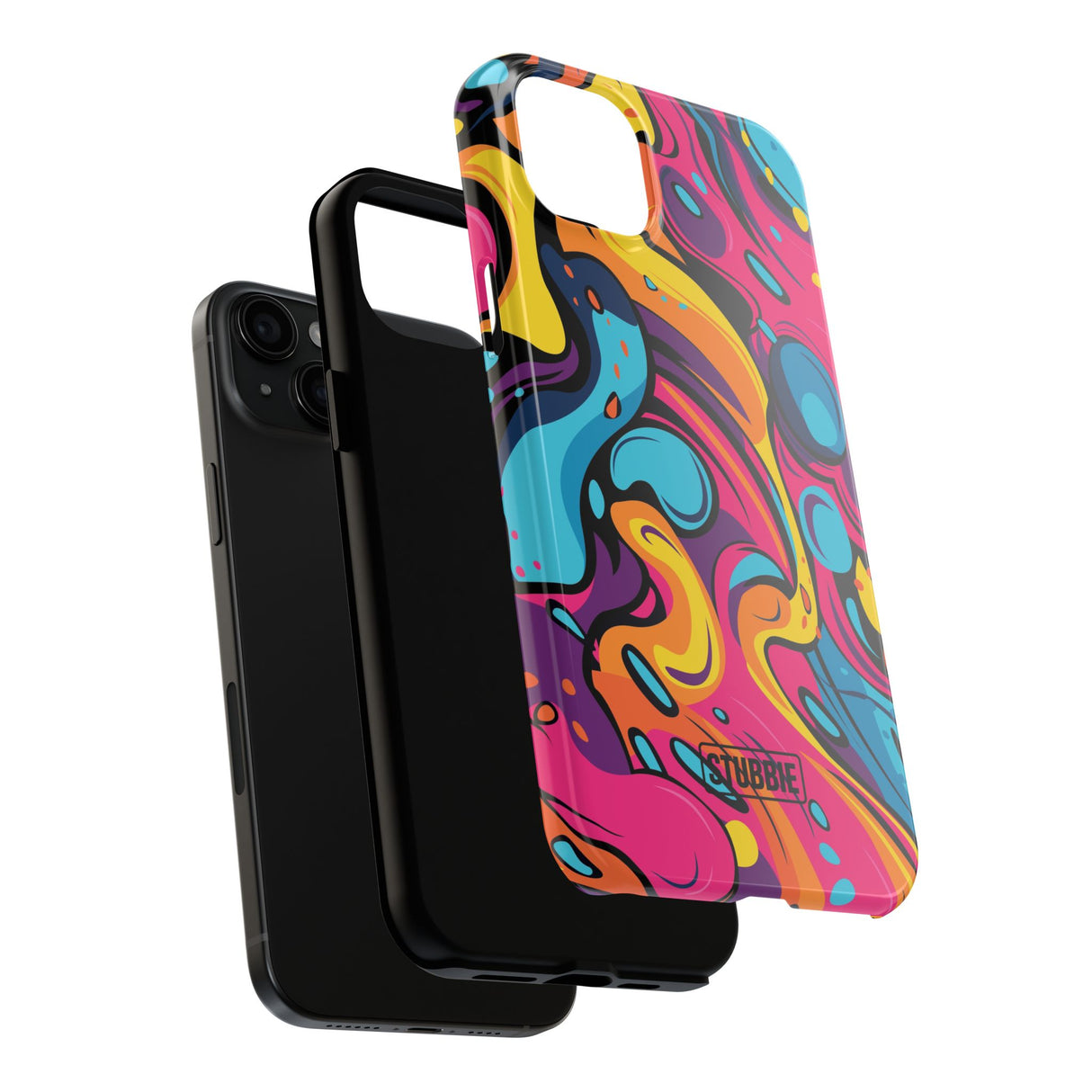 STUBBIE Phone Case for Apple iPhone - Messy Bright Paint Phone Case