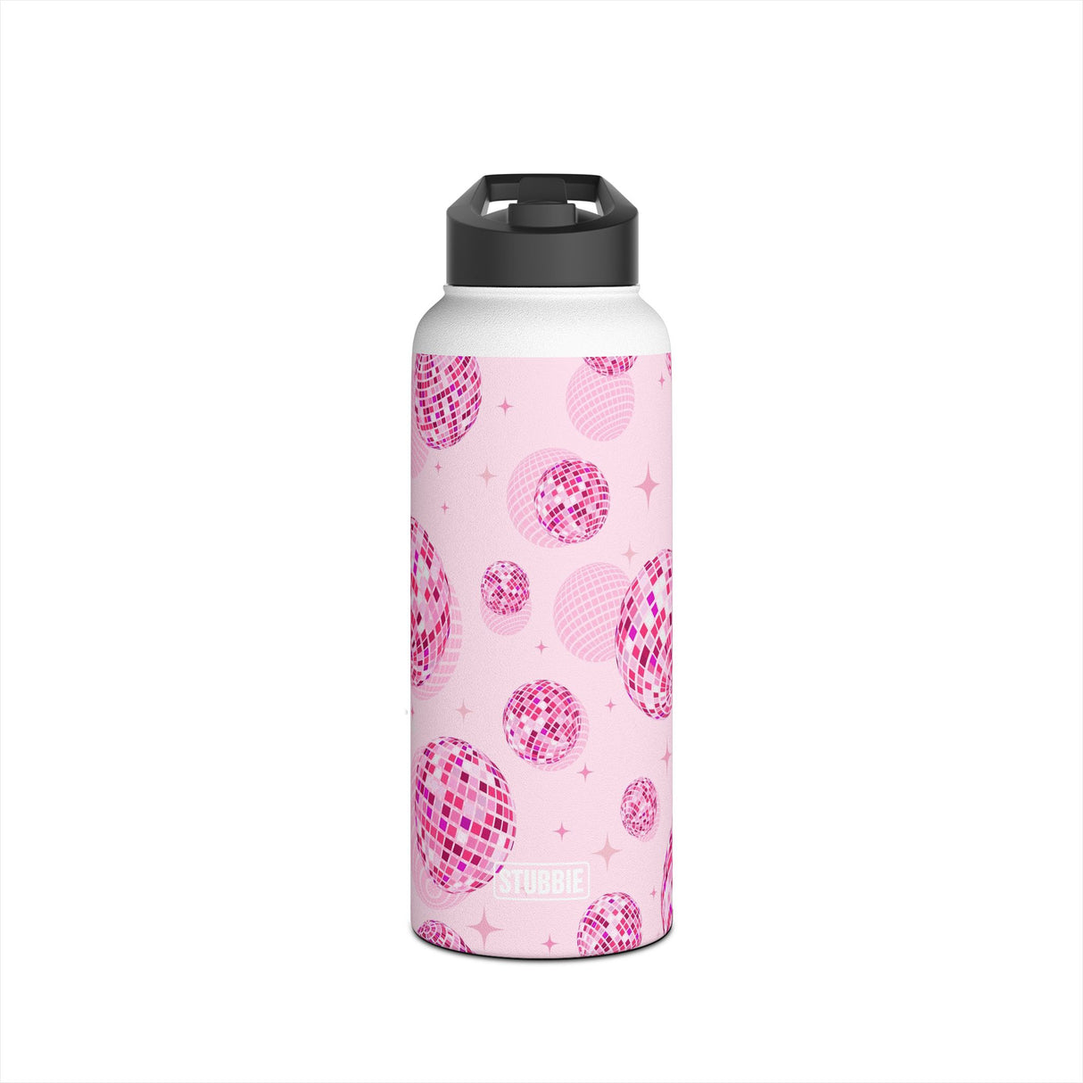 Pink Disco Ball Stainless Steel Water Bottle