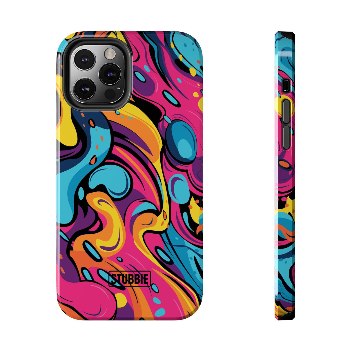 STUBBIE Phone Case for Apple iPhone - Messy Bright Paint Phone Case
