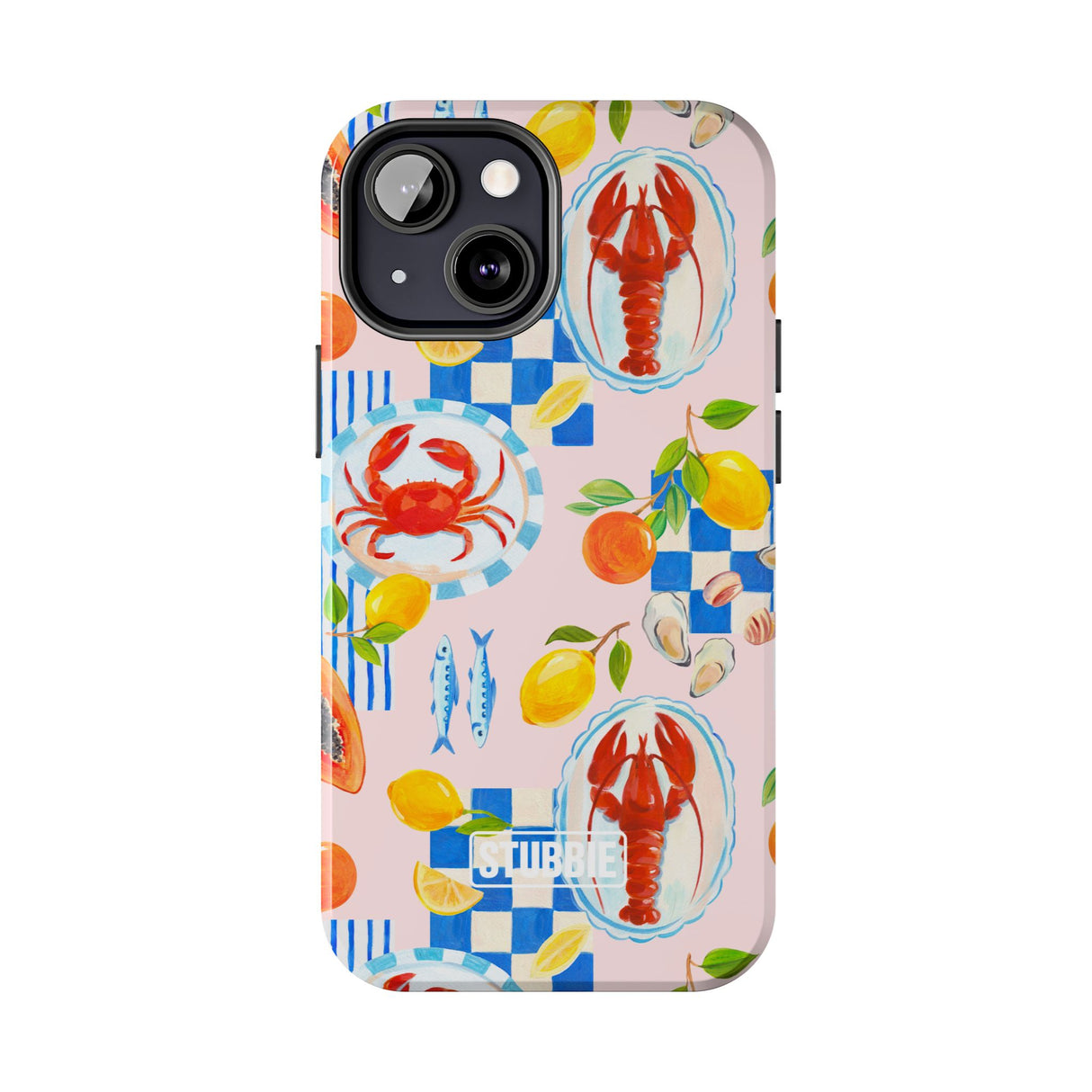 STUBBIE Phone Case for Apple iPhone - Italian Summer Seafood Stubbie