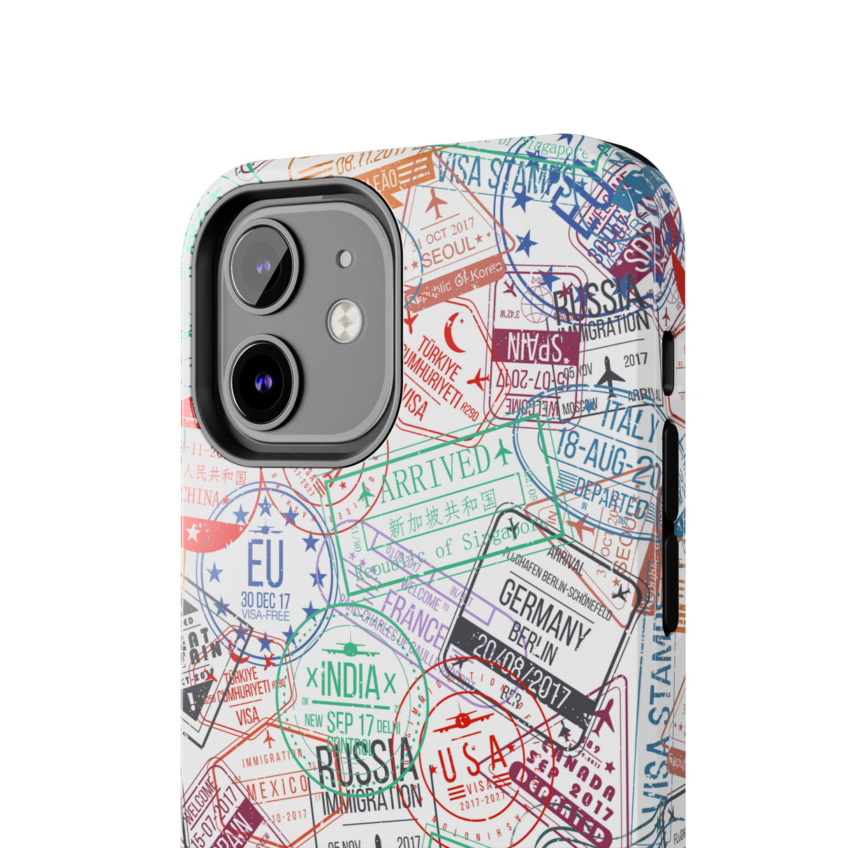 STUBBIE Phone Case for Apple iPhone - Travel Stamp Stubbie