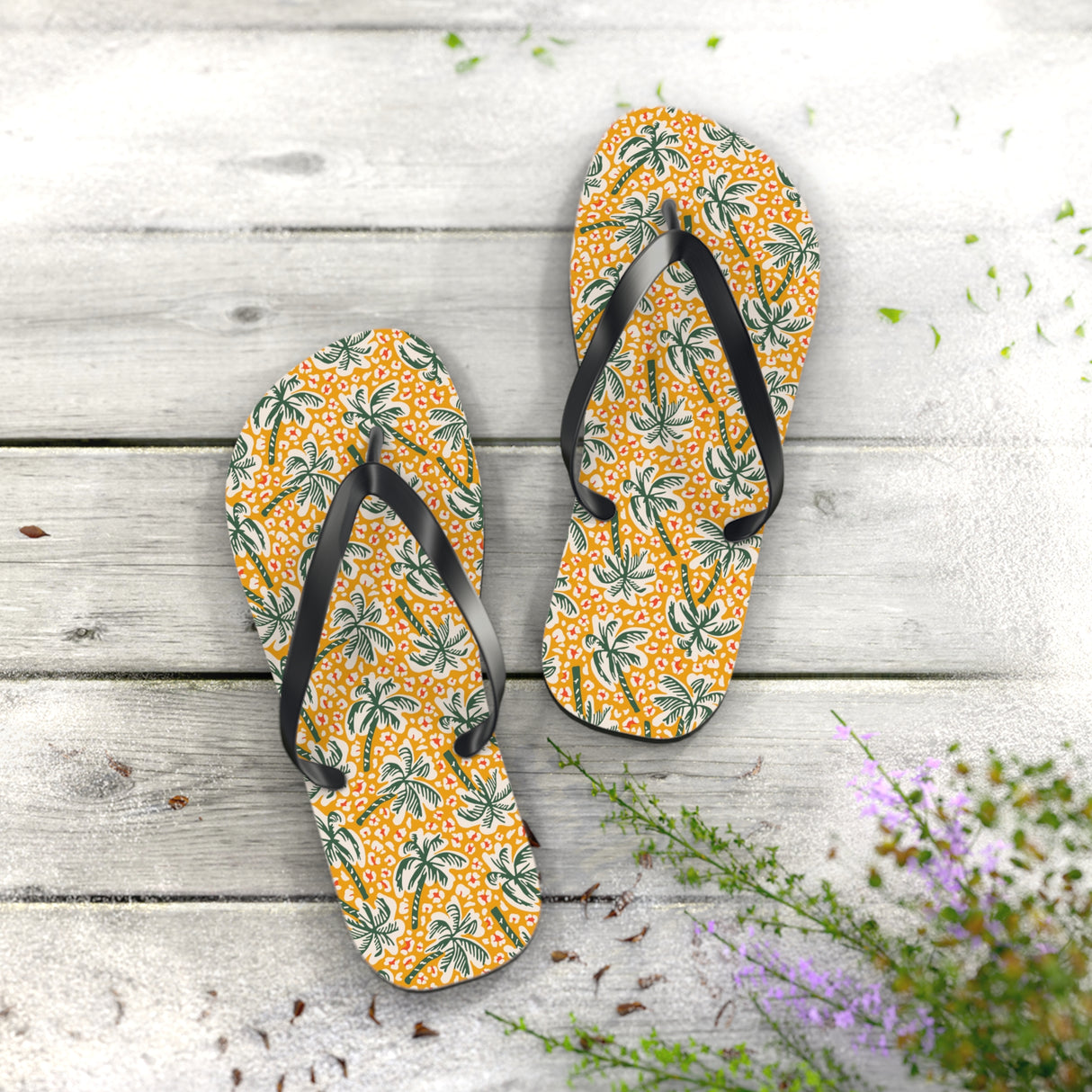Palm Tree Flip Flops