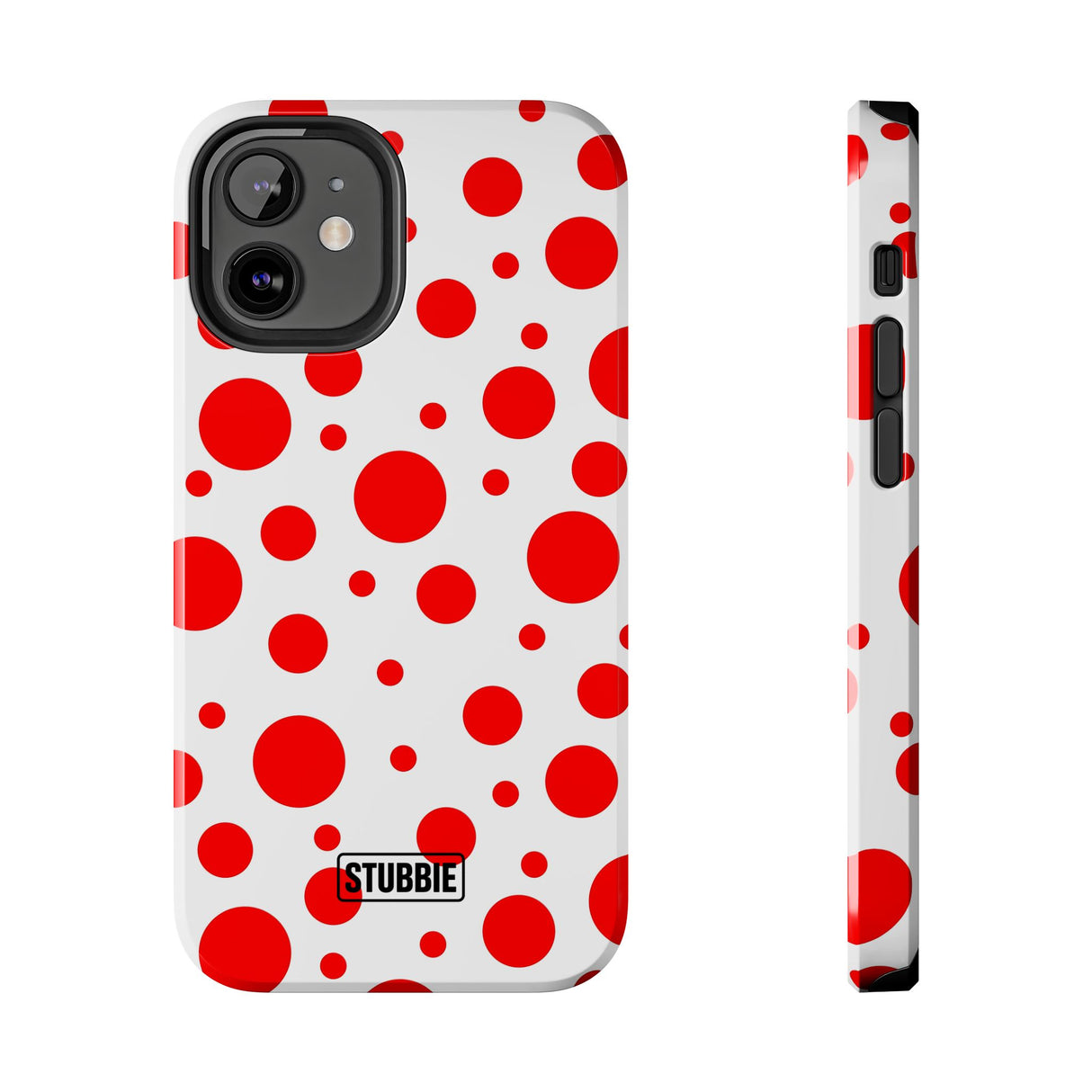 STUBBIE Phone Case for Apple iPhone - Red Polka Dot Phone Case