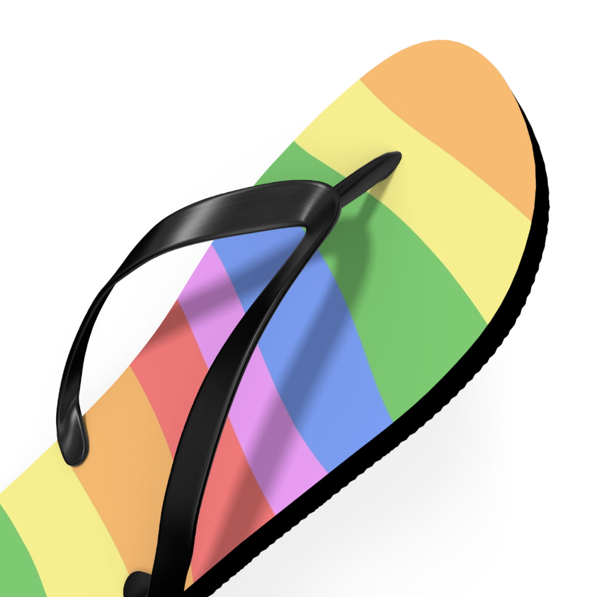 Bright Rainbow Flip Flops