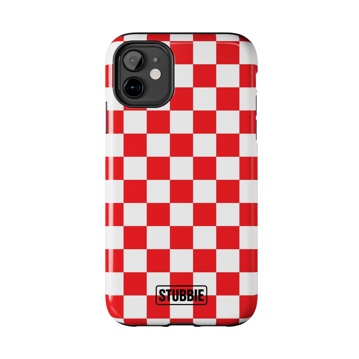 STUBBIE Phone Case for Apple iPhone - Red Checkered Phone Case