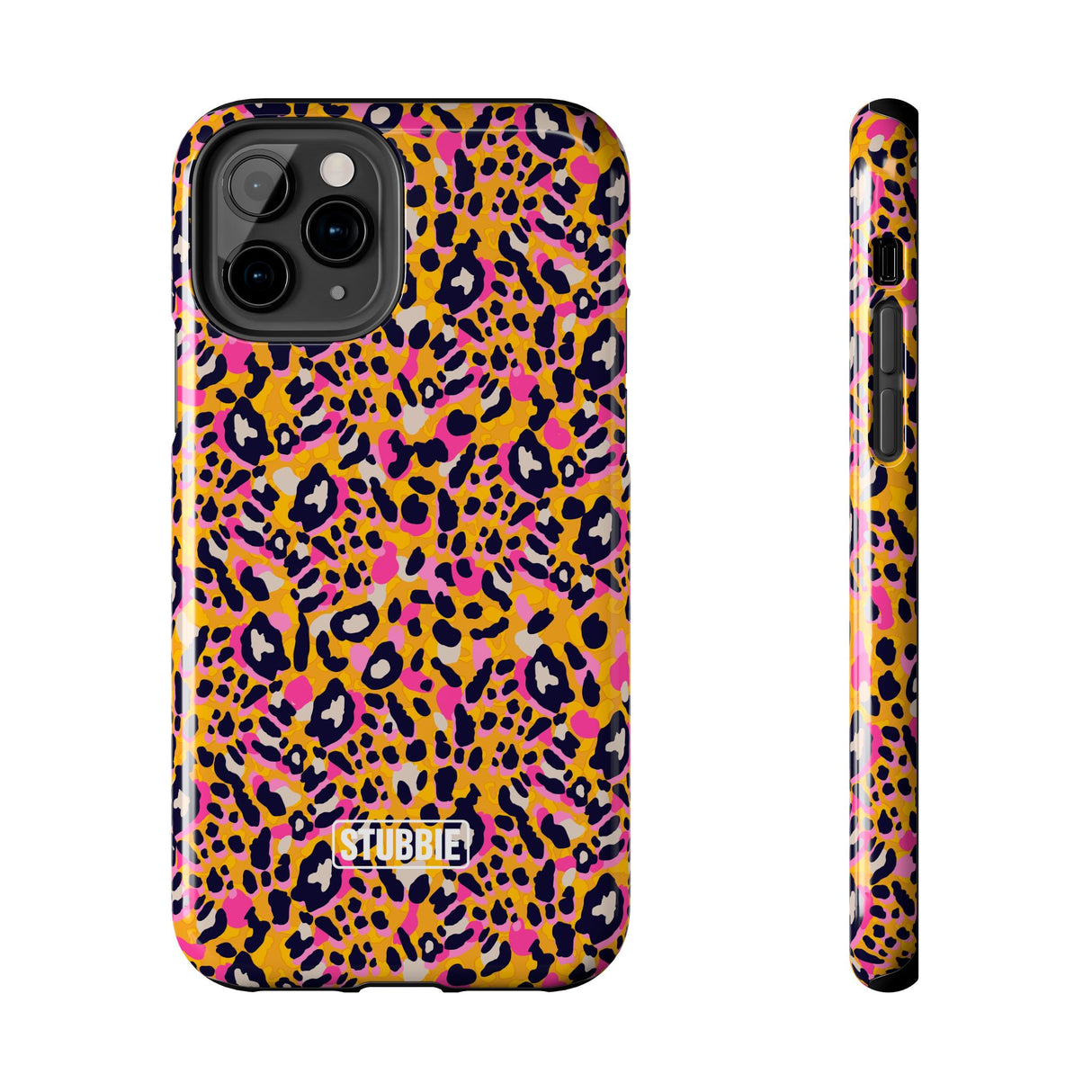 STUBBIE Phone Case for Apple iPhone - Pink Orange Leopard Phone Case