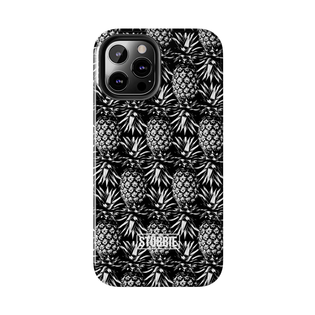 STUBBIE Phone Case for Apple iPhone - Black And White Pineapple Phone Case