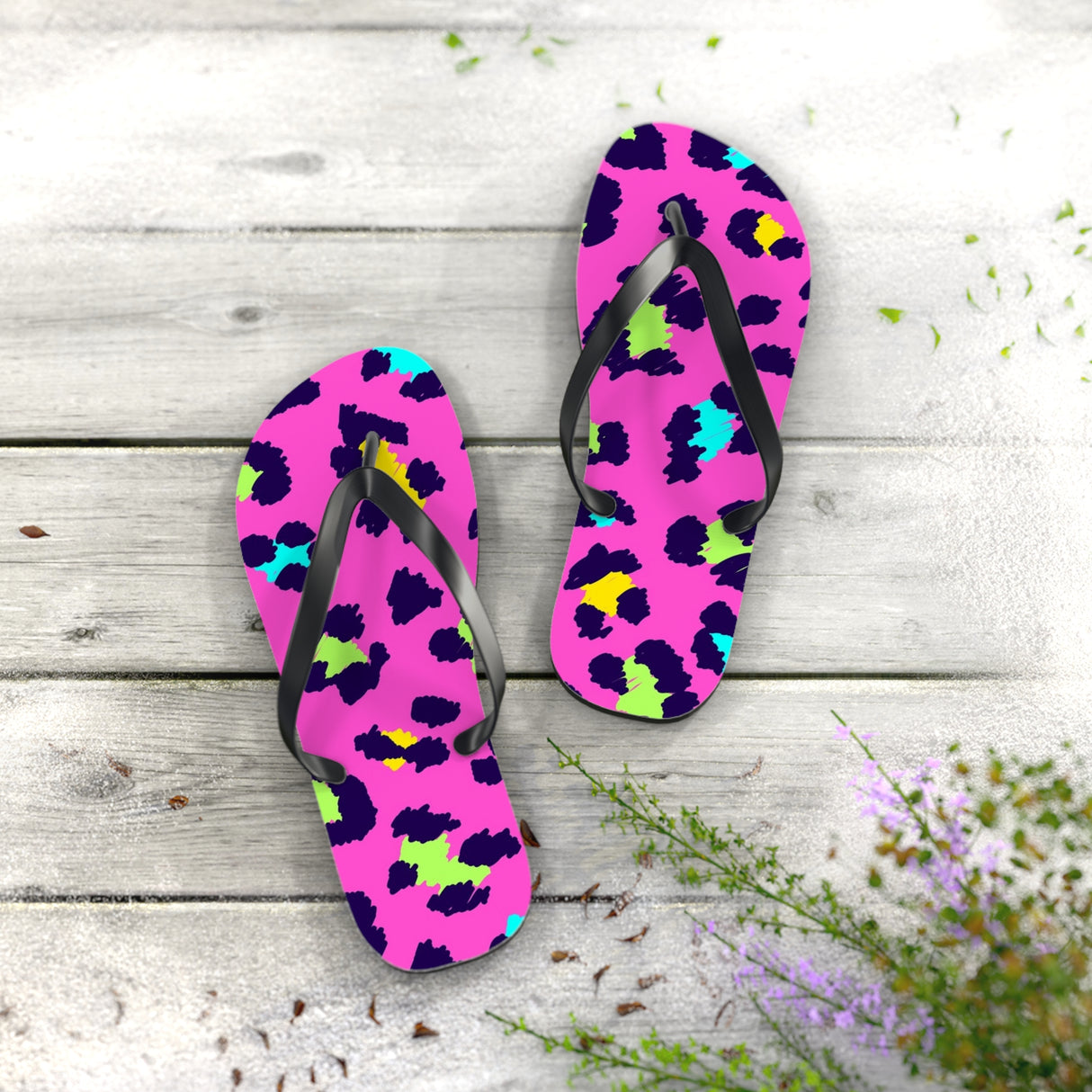 STUBBIE Flip Flops - Disco Leopard STUBBIE