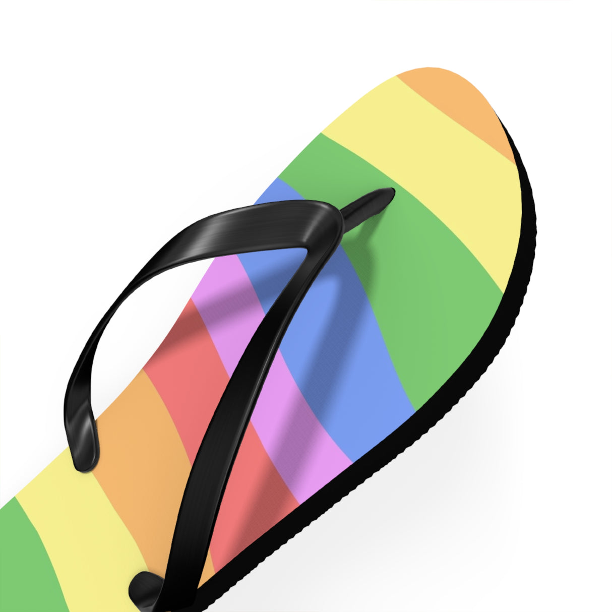Bright Rainbow Flip Flops