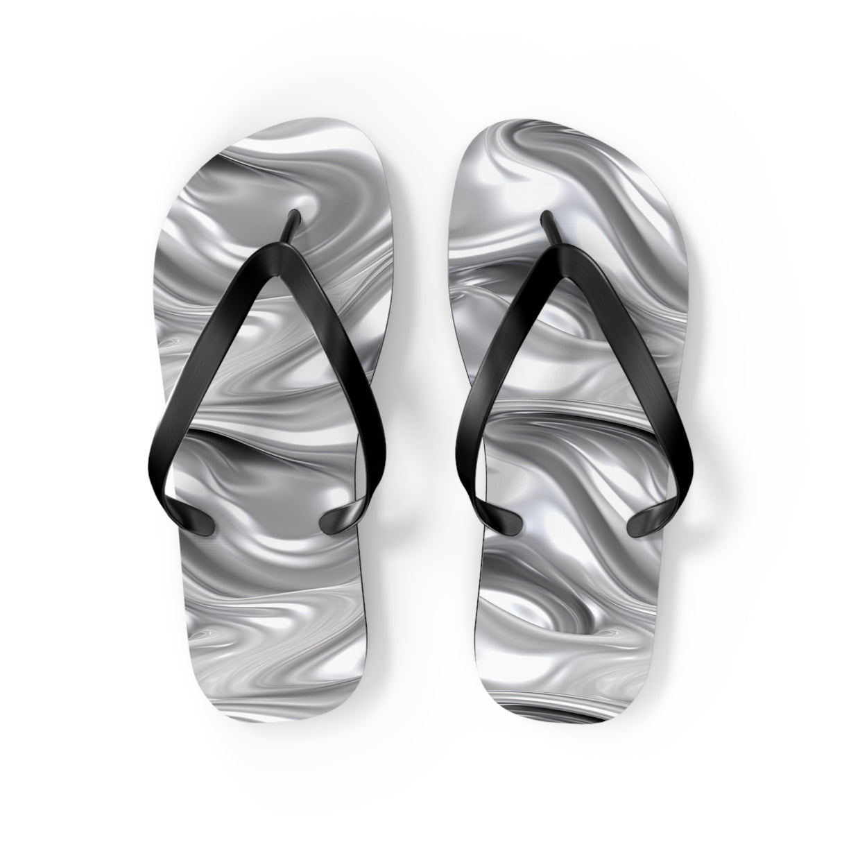 Silver Flip Flops