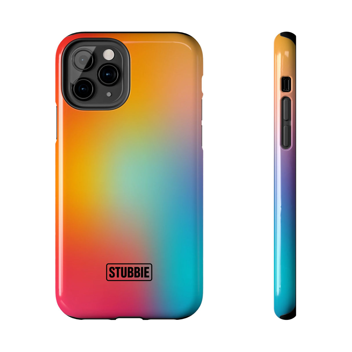 STUBBIE Phone Case for Apple iPhone - Rainbow Blue Stubbie