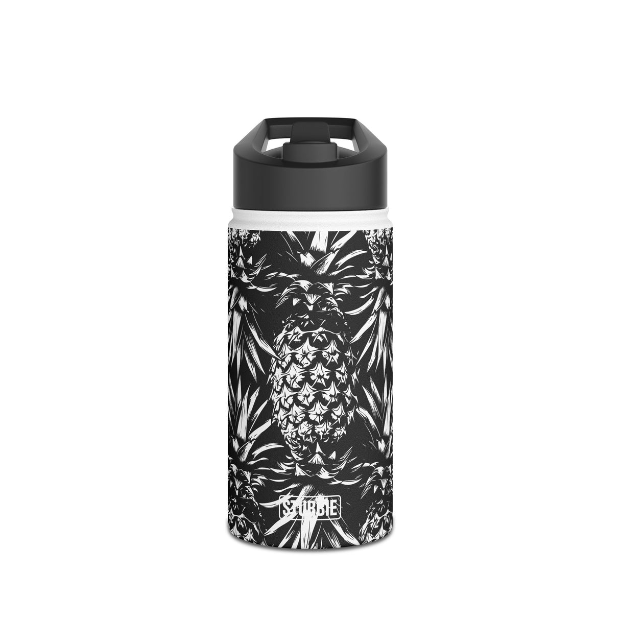 Black And White Stainless Steel Water Bottle