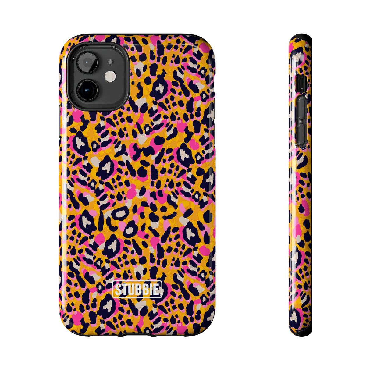 STUBBIE Phone Case for Apple iPhone - Pink Orange Leopard Phone Case