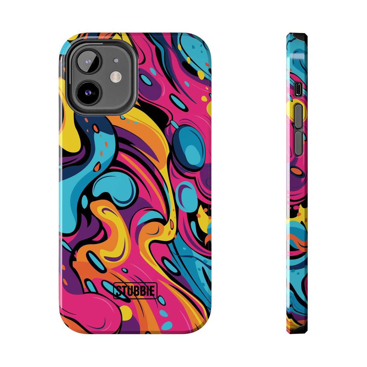 STUBBIE Phone Case for Apple iPhone - Messy Bright Paint Phone Case