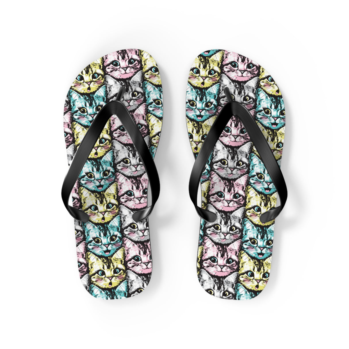 Cute Kitten Flip Flops