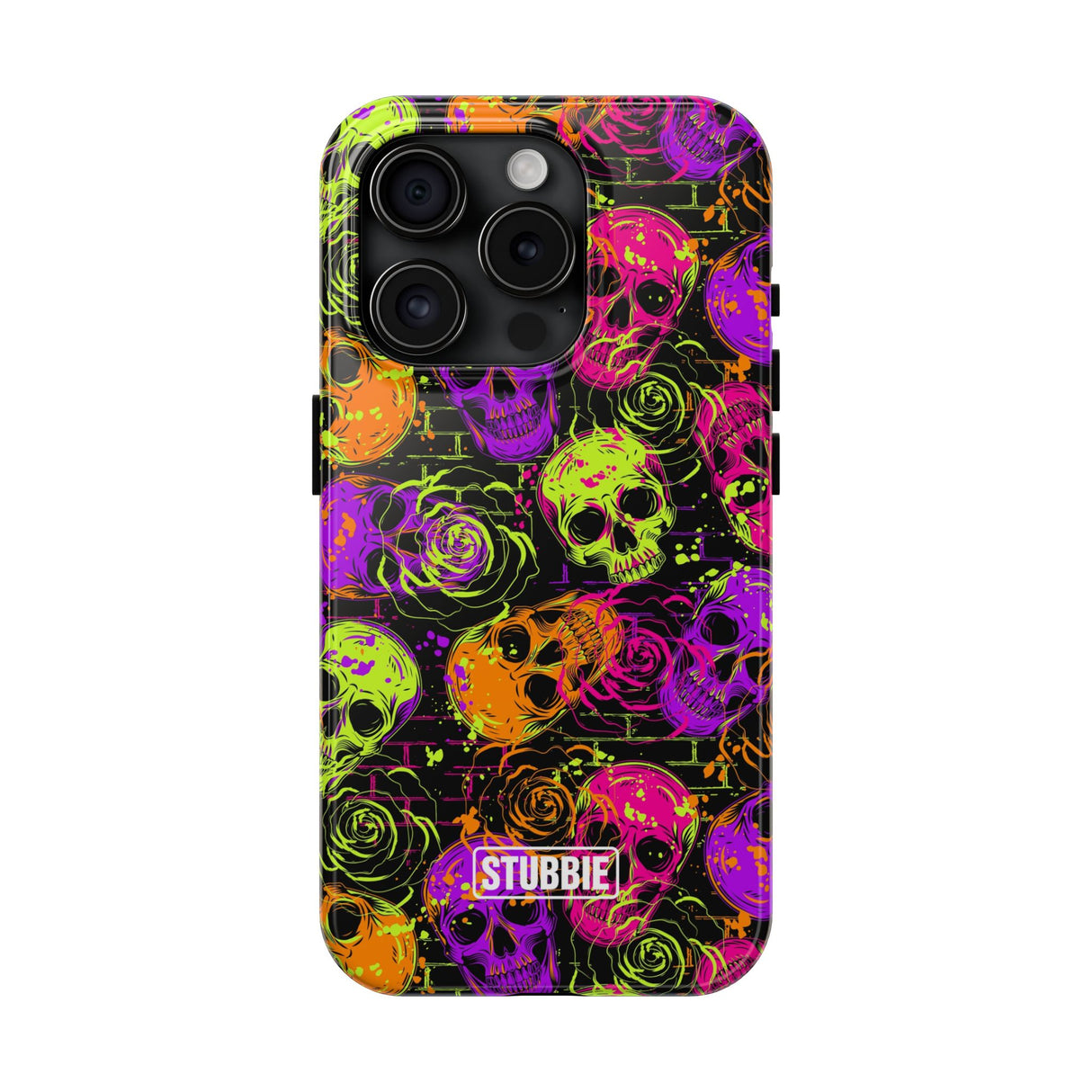 STUBBIE Phone Case for Apple iPhone - Neon Skulls Phone Case