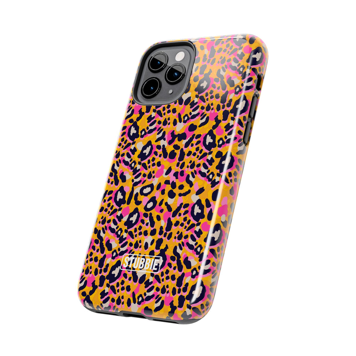 STUBBIE Phone Case for Apple iPhone - Pink Orange Leopard Phone Case