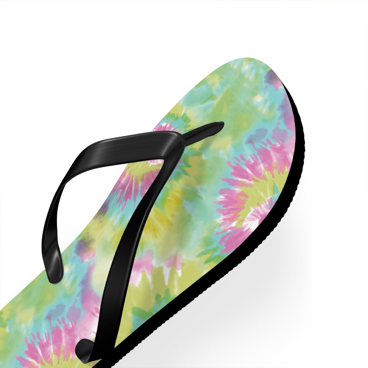 Green Tie Dye Flip Flops