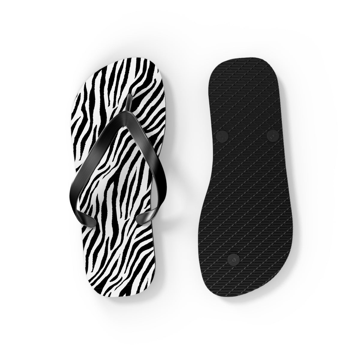 Zebra Flip Flops